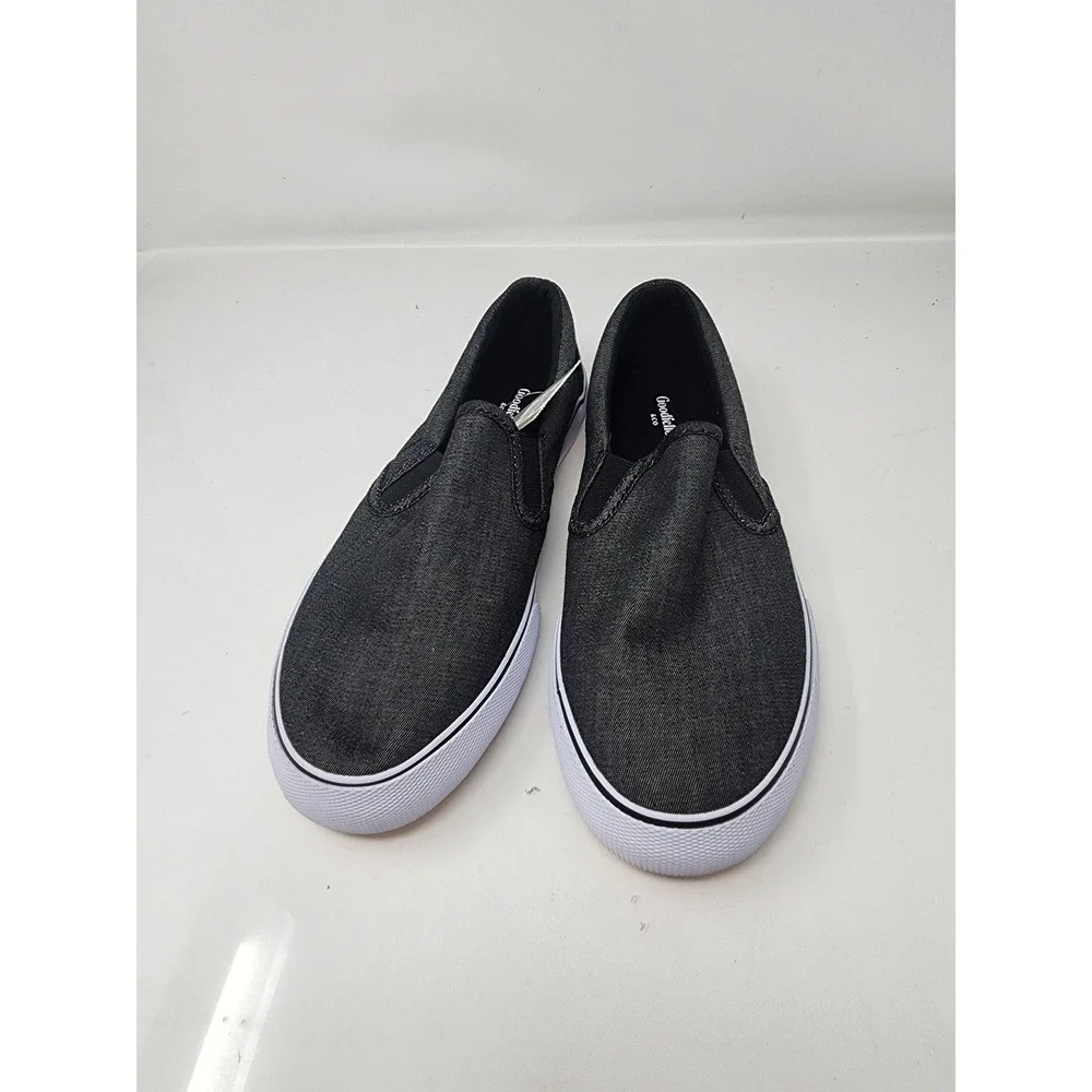 Goodfellow & Co Mens Phillip Slip On Sneakers Gray Cotton Blend Casual Size 7